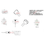 1pcs USB-C Type 6Pin Waterproof USB Connector Direct Compression Female Base Female Socket Charging Interface With Welding Wire