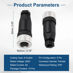 10Pcs 4/5/8 Pin M12 Male/Female Aviation Wire Connector A Code Waterproof IP67 Circular Connector Aviation Plug for Automation