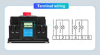 TOMZN TOQ3 Built-in Circuit Breaker 2P/4P 63A-125A with Night Light, 2-In 2/1-Out, Short-Circuit & Overload Protection