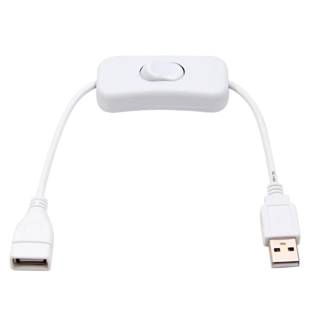 28cm USB Cable with Switch ON/OFF Cable Extension Toggle for USB LED String USB Gadget USB Power Supply Device Tools