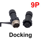 GX16 M16 Waterproof Circular Connector 2 3 4 5 6 7 8 9 10 Pin Back Nut Docking Male Female Plug Socket Cable Panel Mount Outdoor