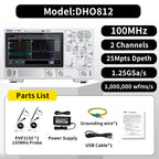 RIGOL DHO802/DHO804/DHO812/DHO814 Oscilloscopes | 70/100MHz, 2/4CH, 25Mpts Deep Memory, HDMI Output,  CAN/I2C/SPI/UART Decode