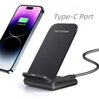 30W  Wireless Charger Stand For IPhone17 16 15 14 13 12 Pro Max 11 XS XR X 8 Samsung S23 S22 Type C Fast Charging Dock Station