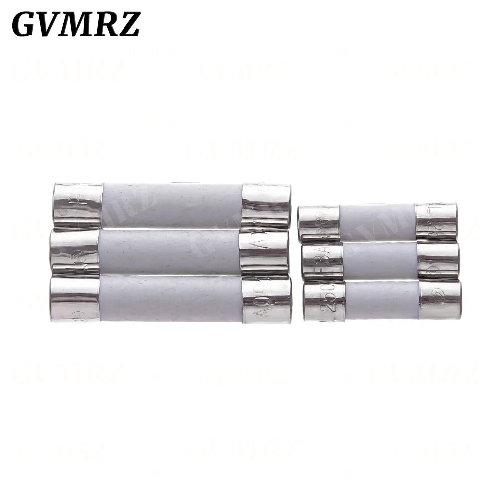10PCS 5X20MM 6X30MM Fast Blow Ceramic Fuse 5*20mm 250V 0.1A 0.25A 0.5A 1A 1.5A 2A 2.5A 3A 3.15A 4A-30A Slow Break The Fuse Tube