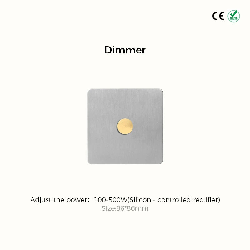 Avoir Matte Silver Vintage Toggle Switch Panel Brass Lever Switches Push Button Home Improvements Light Switches Dimmer Sockets