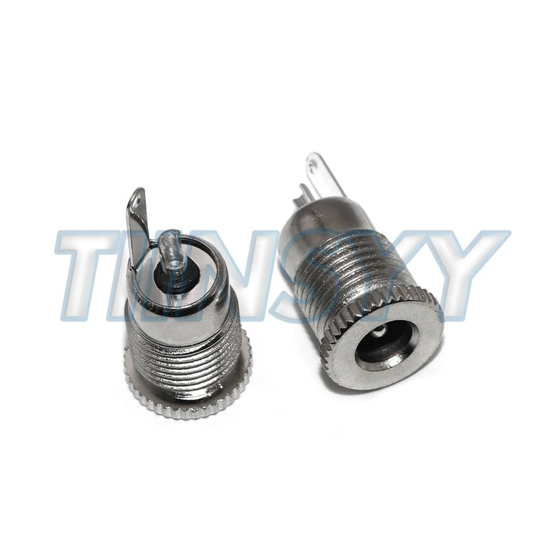5PCS/LOT DC099 5.5 MM X 2.1 MM DC Power Jack Socket Female Panel Mount Connector Metal DC-099 Open Hole 11MM 5.5*2.1 5.5*2.5
