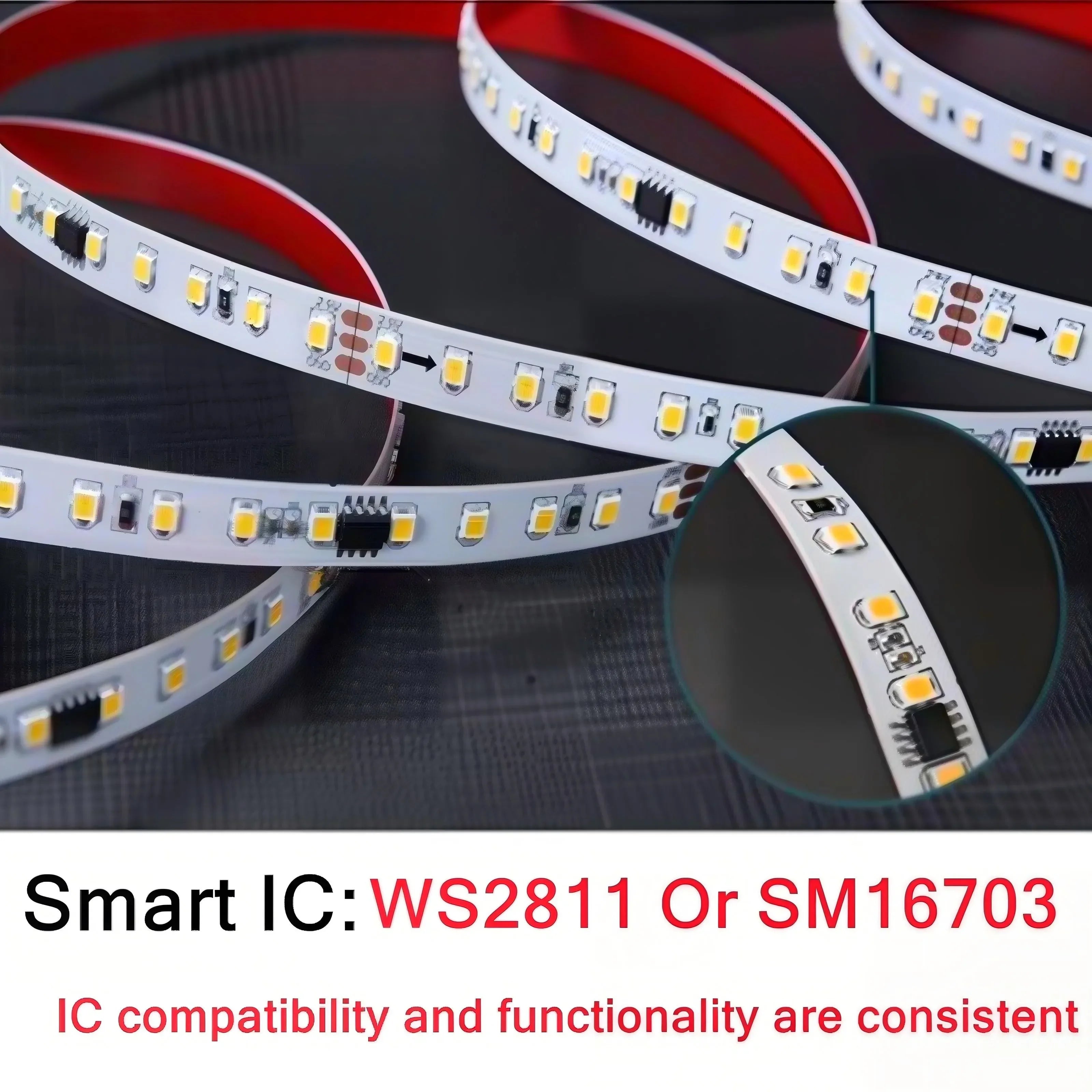 DC24V Flowing Water SMD LED Strip with Motion Sensor US/EU Plug Kit for Stair Corridor Entrance Wardrobe Cabinet Bedroom Light