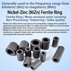 Anti-Interference Ferrite Toroid Core Ni-Zn - High Frequency Common Mode Inductor Ring for Electronic Equipment