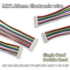 50pcs Micro JST MX1.25 Straight needle/curved needle Connector 2Pin~12Pin Male Pin Header Right Angle 90°/180° 1.25mm Pitch
