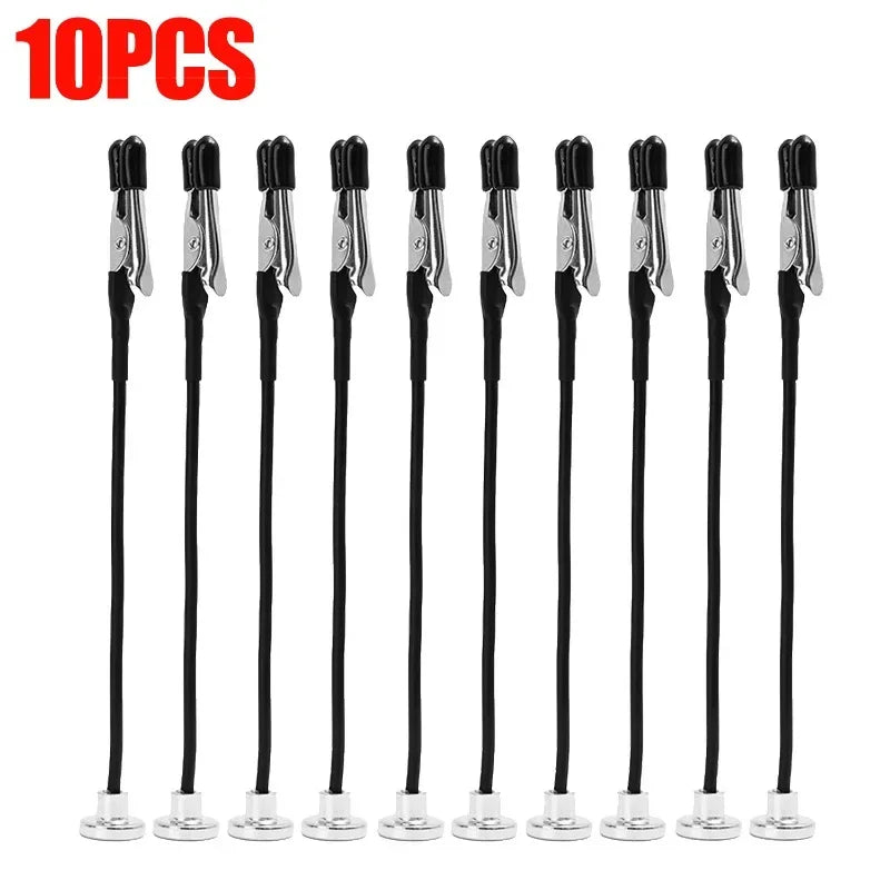 DIY Flexible Magnetic Alligator Clips Kitchen Menu Photo Display Stand Base Holder Note Card Clamps Electric Test Crocodile Clip