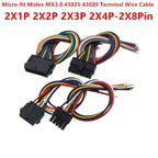 5PC Micro-fit Molex MX3.0 43025 43020 22AWG Dual Row Small 5557 5559 Male Female Air Dock Electronic Terminal Wire Cable Harness
