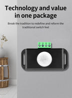 DC 12-24V PIR Motion Sensor Switch - Adjustable Delay Infrared Human Detection Ideal for LED Lights and Wardrobe Strip