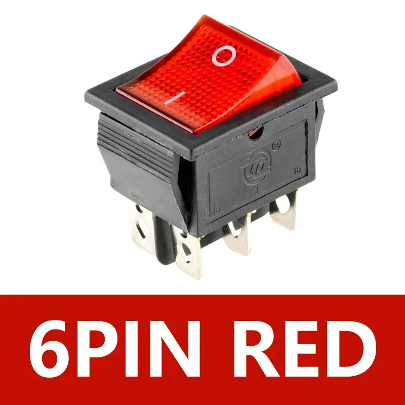 5/20Pcs KCD4 4/6Pin Snap-in Switch ON/OFF Rocker Switch Led Light Toggle Switches 25x31mm 16A 250V AC