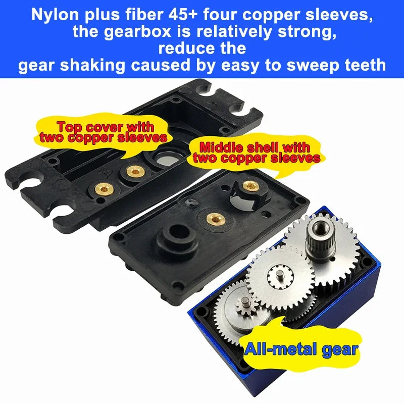 SPT 25KG 35KG Digital RC Servo Large Torque 180° 360° Metal Gear Waterproof Motor for RC Crawler Car SCX10 TRX4 Drift Robot