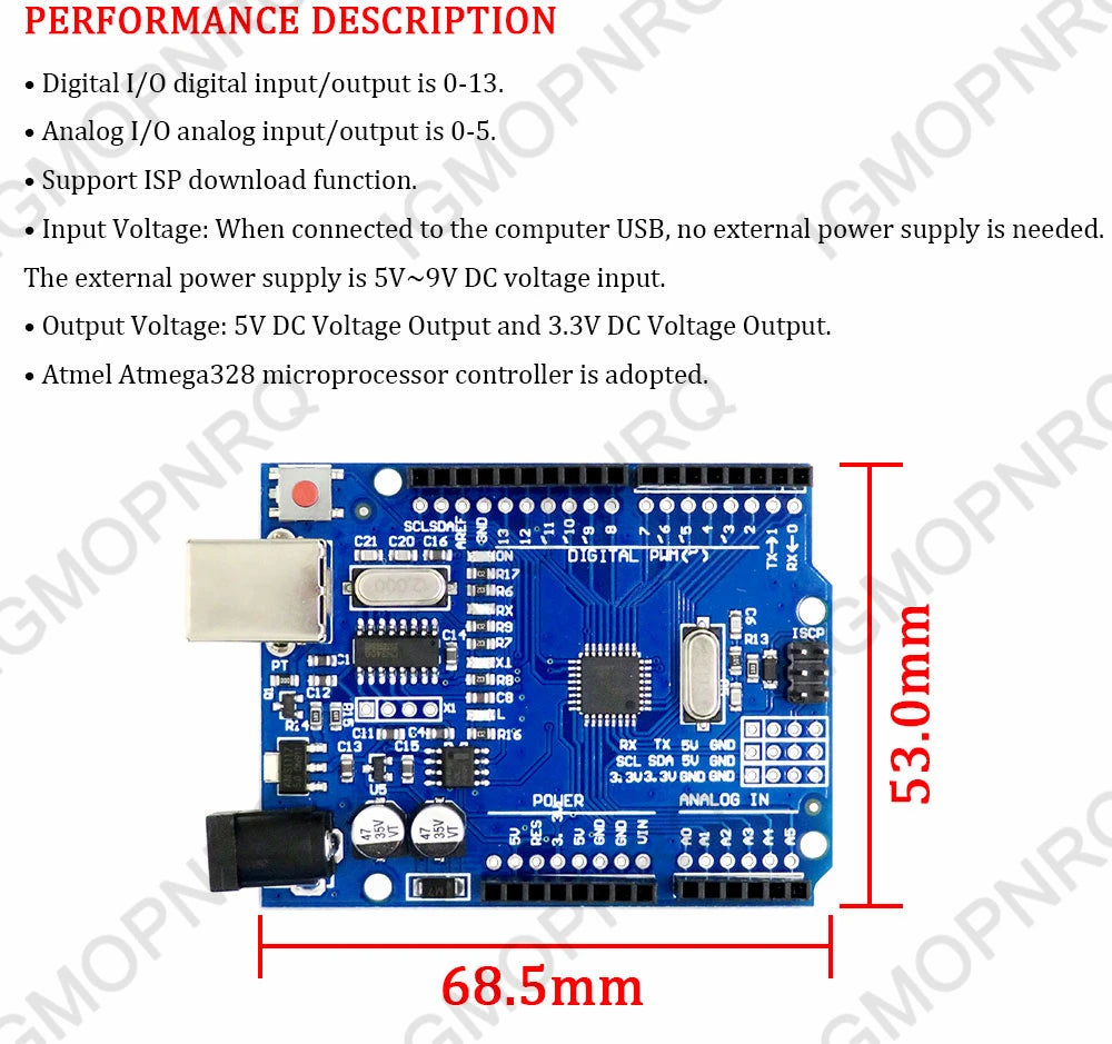 UNO R3 with 30cm USB cable + CNC Shield V3 engraving machine 3D Printe + 4pcs A4988 / DRV8825 driver expansion board for Arduino
