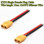 1/2Pcs XT90H XT90 XT90S Plug Male and Female Connector 10/15/20/30/50cm 10AWG Silicone Wire for RC Lipo Battery FPV Racing Drone