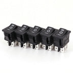 5Pcs RLEIL RL3-10 6Pin DPDT ON-OFF-ON 3 Position 15x21mm Mini Rocker Switch 10A/125VAC 6A/250VAC