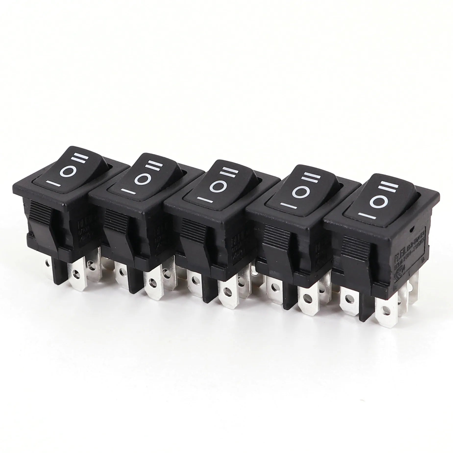 5Pcs RLEIL RL3-10 6Pin DPDT ON-OFF-ON 3 Position 15x21mm Mini Rocker Switch 10A/125VAC 6A/250VAC