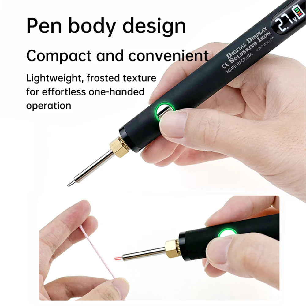 510 Mini Soldering Iron Pen Kit with Adjustable Voltage Smart USB Charger for Electronics Repair DIY Projects Smart Power Tool