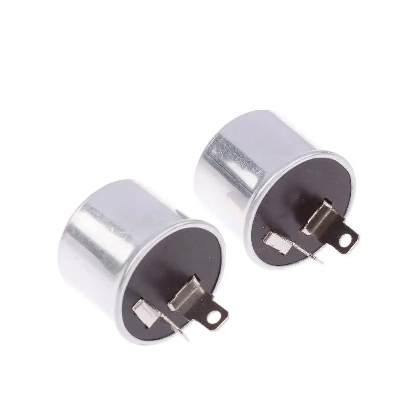2-Pin 12V 40A Flasher Relay Universal Electronic Blinker for Cars Motorcycles Vans - Fixes Fast/No Flash Issues (2/5Pcs)