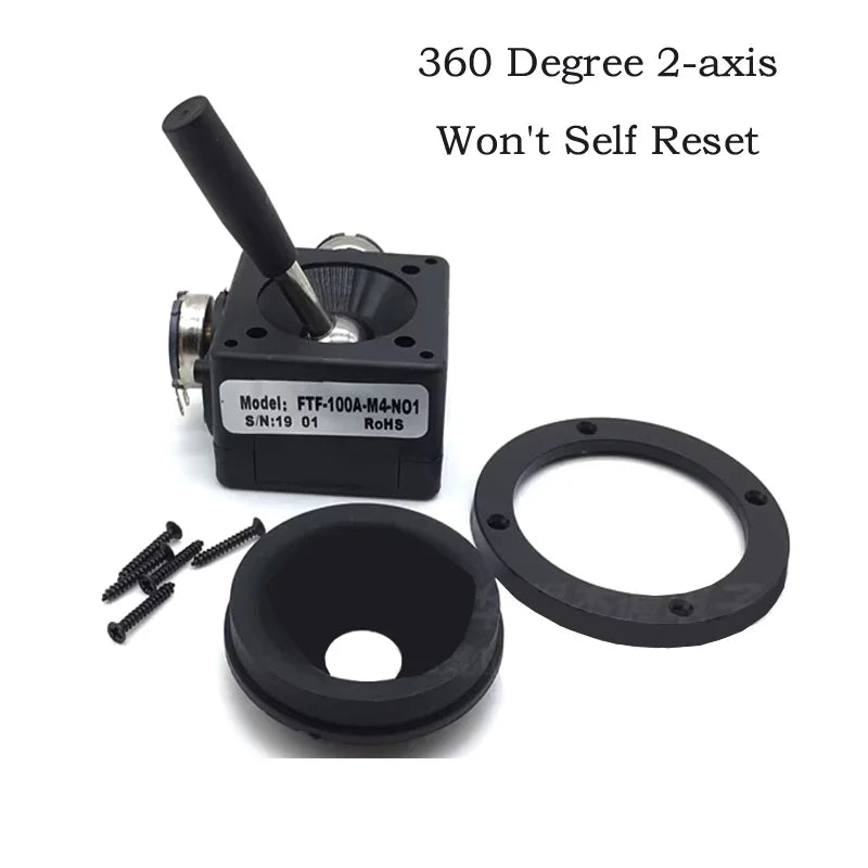 1pcs 360 Degree 2-axis Sealing 10K Joystick Potentiometer Won't Self Reset for Lighting Console Without Switch