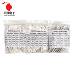 320PCS 720PCS 0603 0805 1206 SMD Capacitor Assorted Kit 16/36/50Values 1PF - 10UF Capacitance Set 100NF 0.1UF 1UF 2.2UF 4.7UF
