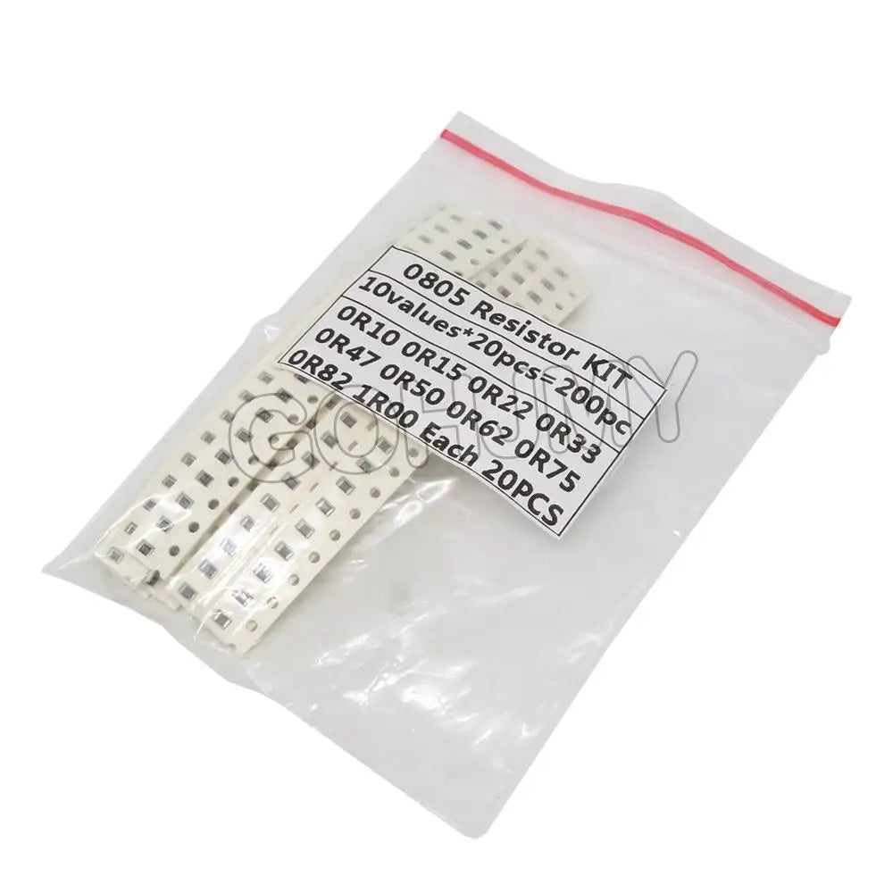 200PCS 660PCS 720PCS 4000PCS 0402 0603 0805 1206 1210 2512 SMD Resistor Kit 10K 100K 1K 1R 100R 220R 1% 5% Assorted Kit