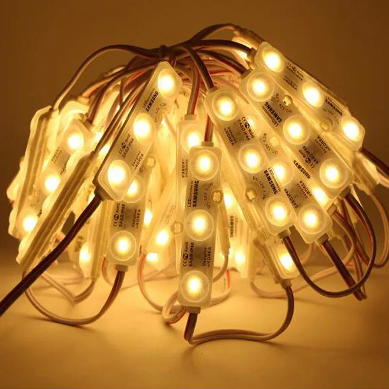 10pcs DC12V 5730 3 LED Module Light Injection Waterproof IP68 Cool / Warm White for Advertisement Shop Signboard Lighting Decor