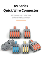 10/100PCS Electrical Cable Connector 1 in Multiple out Quick Wire Terminal Block 2/3/4/5Pin Push in Lever Connectors 0.08-4.0mm2