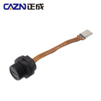 CAZN Waterproof IP67 IP68 Type C Female to Male PFC Flat Cable 3.1 Speed Threaded-type Type-C 3.1 10GB 3A 20V
