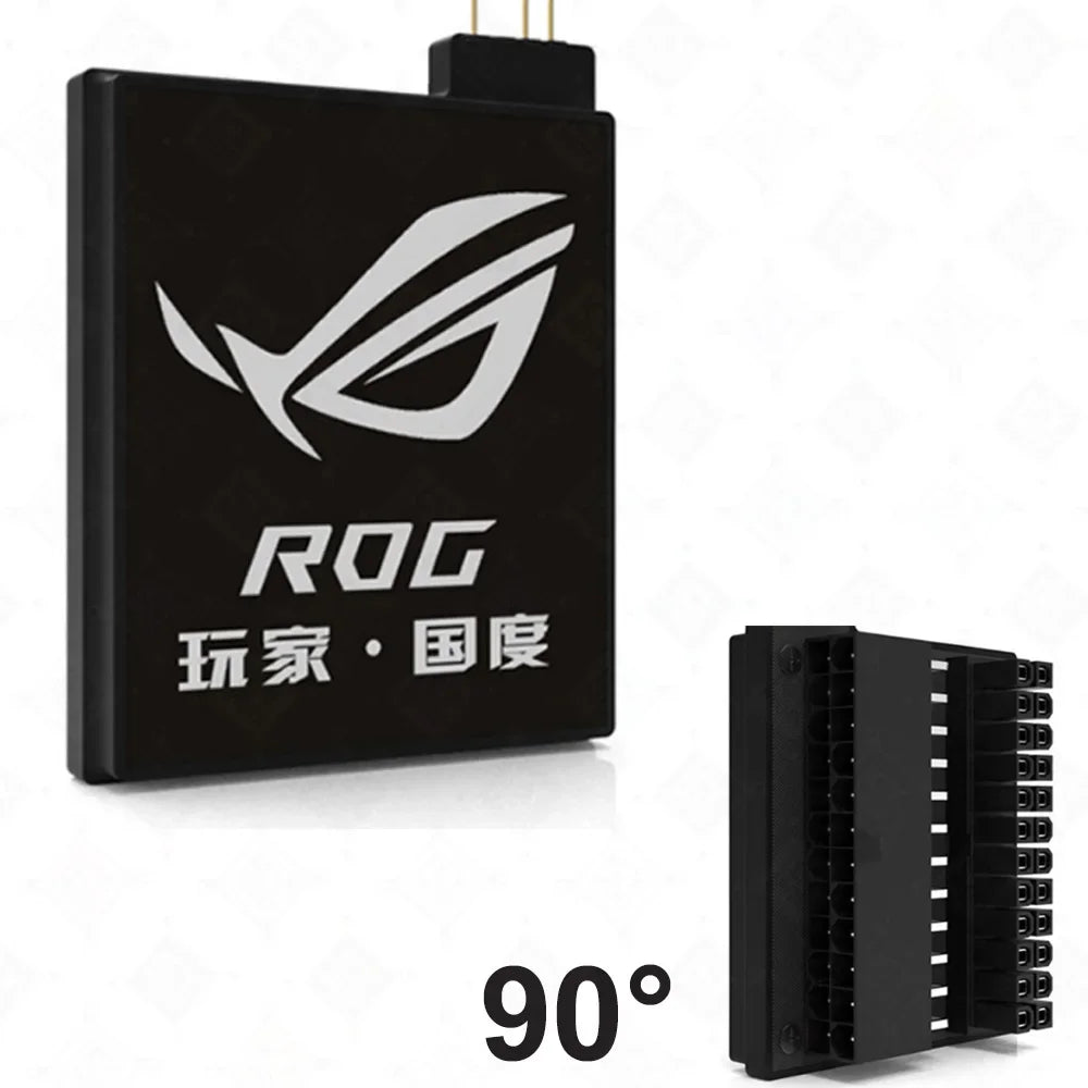Motherboard 24PIN Custom Image Converter Lighting Power Supply 24P To 90/180 Degree MOBO Adapter Connector Steering Head MOD