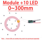 0~400mm 300mm DC Wireless Power Supply Transmitter Coil Charging Module Remote Charger 10pcs Led Receiver Light DIY Model Toys