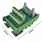 IDC10P/14P/16P/20P/26P/30P/40P/50P/60P/64Pin DC-2 To Terminal Block Breakout Board Adapter PLC Relay Terminals DIN Rail Mounting