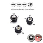 3W IR High Power led 3Watt 850nm 940nm 740nm 60 90 120 degree  Infrared LED IR Light Emitting Diode for Night Vision CCTV DIY