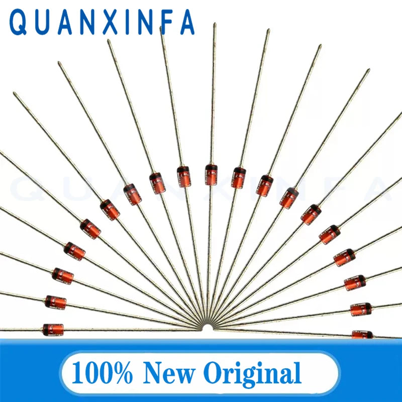 50PCS 1W Zener Diode DO41 3V 3V3 3V6 3V9 4V3 4V7 5V1 5V6 6V2 6V8 7V5 8V2 9V1 10V 11V 12V 13V 15V 16V 18V 20V 22V 1N4733 1N4746