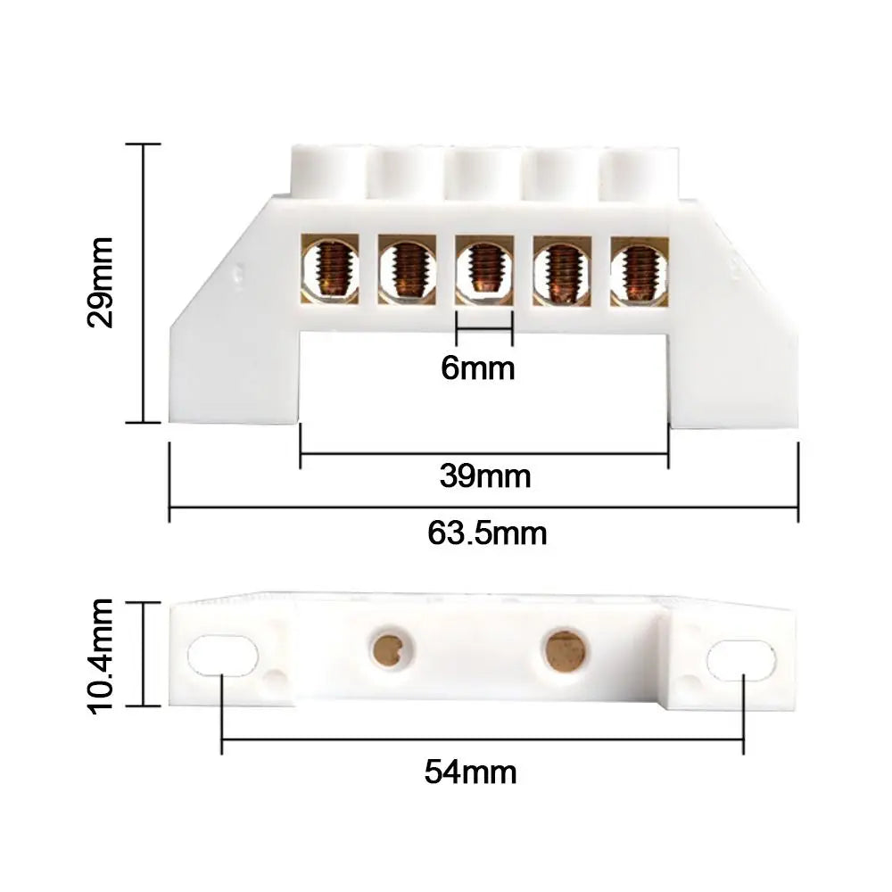Brass Zero Row Multi-specification With Hole Screw Grounding Terminal Block Terminal Block Power Distribution Cabinet
