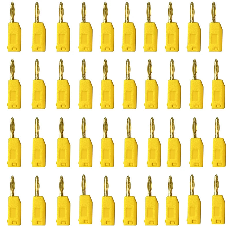 40Pcs 2MM Stackable Banana Plug Soldered Electrical Connector with Socket Jack for DIY Use