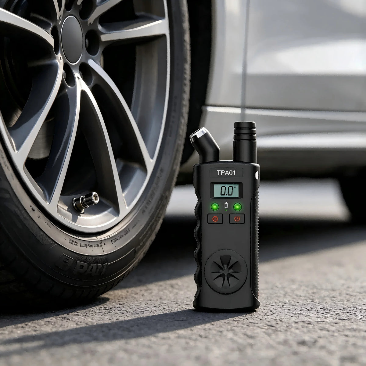 TPA01 TPMS Relearn Tool Digital Tire Pressure Gauge 2 in 1 Auto Tire Pressure Sensor Reset Tool for Vehicle TPMS System