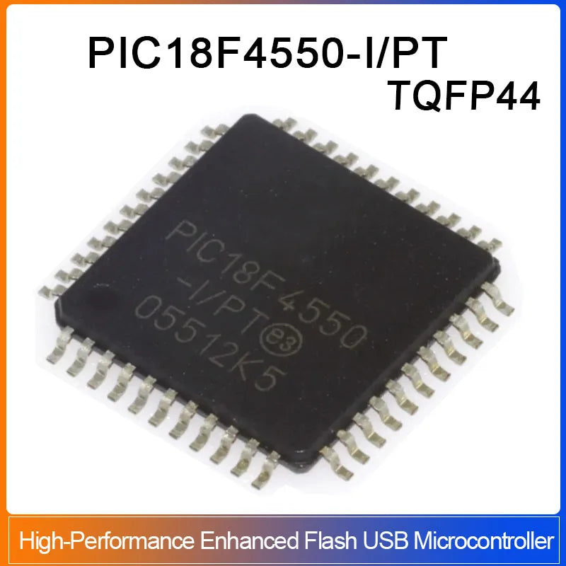 1-5PCS PIC18F4550-I/PT PIC18F4550 TFQP-44 microcomputer 18F4550 PIC 44-Pin  Enhanced Flash USB Microcontroller