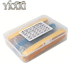 300pcs 600pcs 820pcs 1/4W 1% Metal Film Resistors Kit 10R Ohm ~1M Ohm 30Values 41Values Electronic Components Kit