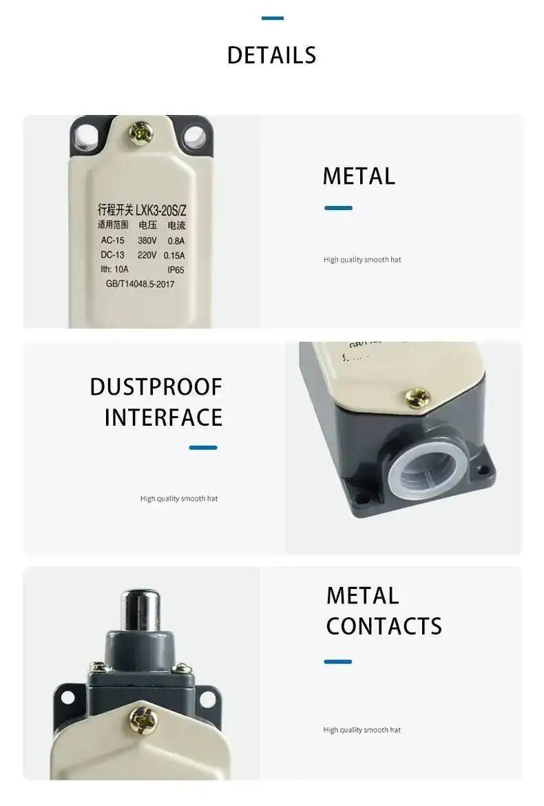 LXK3-20 Limit Switch 10A Rotary Reset Momentary Adjustable Roller Mini Electrical Power Travel Switches NO NC