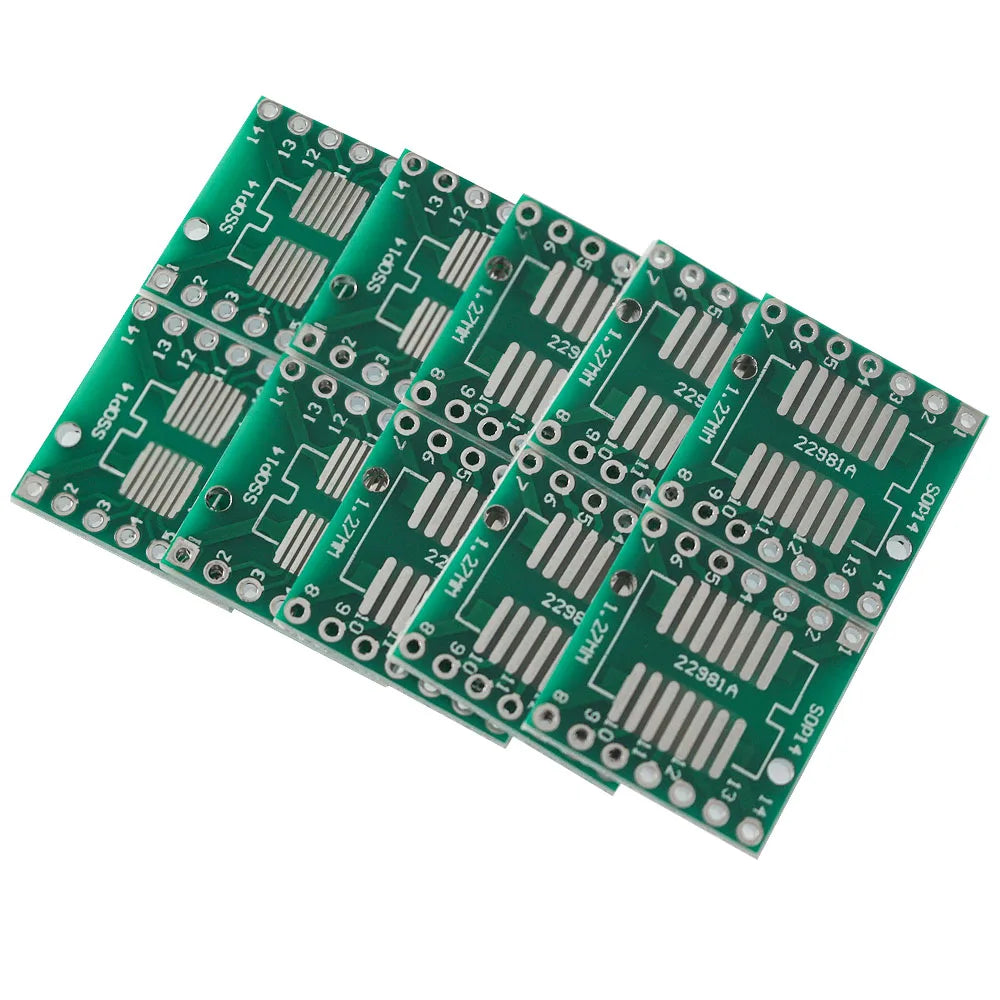 10PCS SMD To DIP PCB Adapter Board Universal Plate SOP8/14/16/20/24/28 Adapter Board SMD To DIP IC Adapter Socket SOP Board