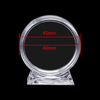 10Pcs Clear Collection Coin Holder Capsule with Display Stand and Gasket 17/20/25/27/30/33/38/40mm Coins Storage Organizer Box