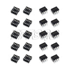 20Pcs (10 Each) NE555 NE555P IC 555 Timer Programming Oscillator Chip & 8 Pin DIP Sockets