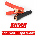 30A-300A 28/35/45mm Black Red Set Crocodile Clip Crocodile Electrical Clamps Test Probe Meter Soft Plastic Alligator Test Clips