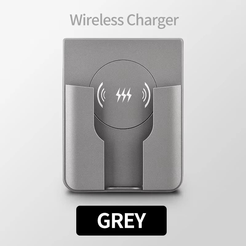 15W Wall Mount Wireless Charger, Qi Universal Fast Charging Panel for iPhone & Android, Flush AC 110–220V In-Wall Phone Charger