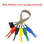 10Pcs Test Hook Clips with 20/30cm Male Header Jumper Wires & SOIC IC Grabber, Test Hook Clips to Dupont Wire for Power Supply