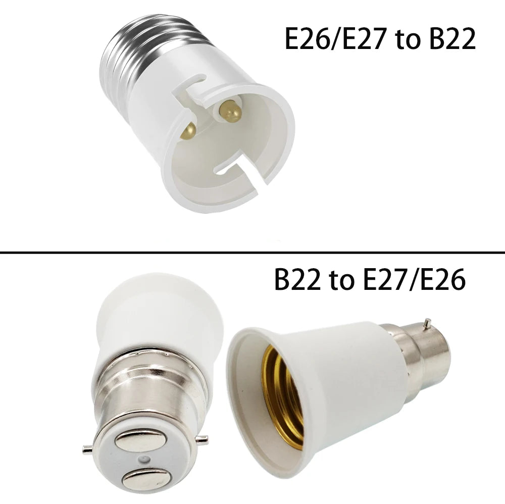 2pcs E26 E27 E39 E40 Gu10 Gu24 MR16 G5.3 G23 G24 G9 B22 BA15D BA15S LED CFL Lamp Holder Light Socket Converter Extension Adapter