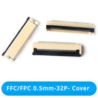 50Pcs/lot FFC FPC Connector 0.5mm 1.0mm 4P/6P/8P/10P/12/14/16/20/24/30/32/40P Pin Flip Type Ribbon Flat Connector Bottom Contact