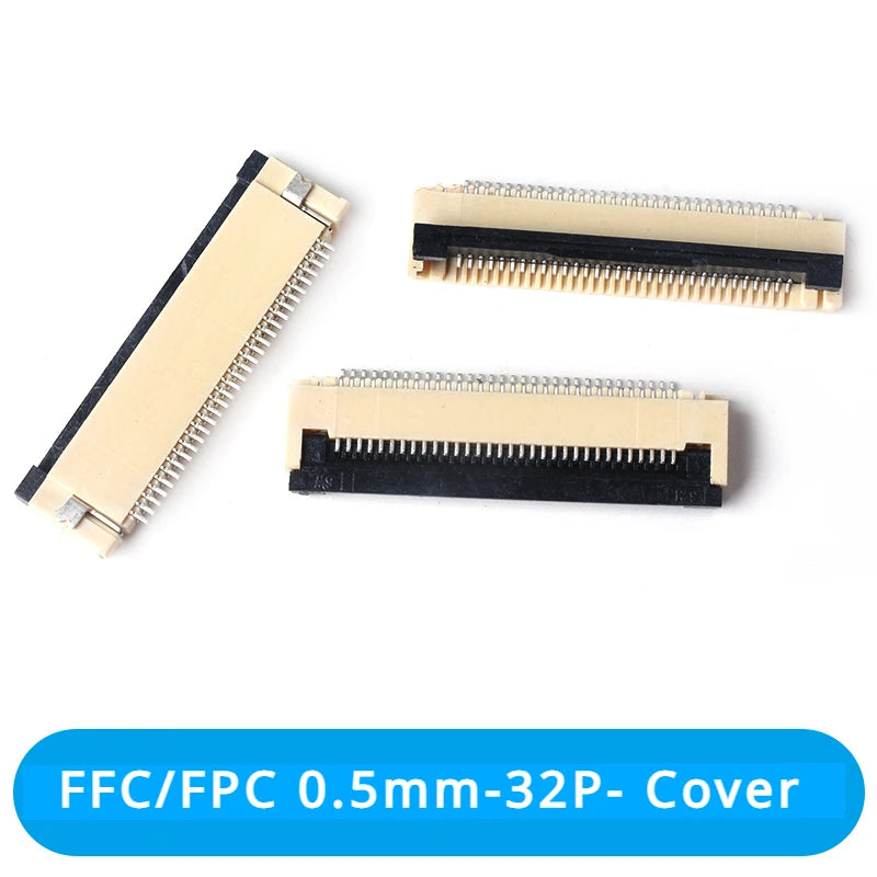 50Pcs/lot FFC FPC Connector 0.5mm 1.0mm 4P/6P/8P/10P/12/14/16/20/24/30/32/40P Pin Flip Type Ribbon Flat Connector Bottom Contact